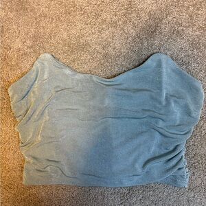 Sage Ruched Fitted Crop